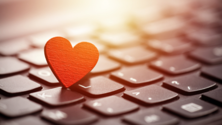 Heart on keyboard
